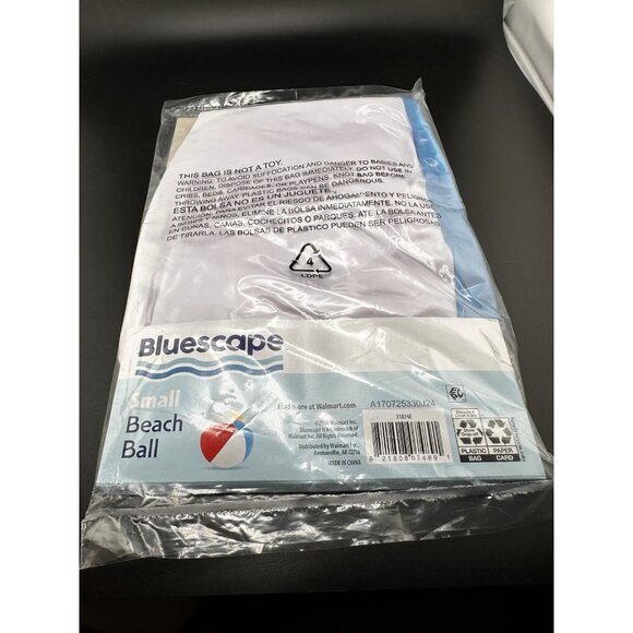 Bluescape Small Beach Ball Ages 2+ 13” Pool Summer Water Toy Inflatable - Picture 7 of 9